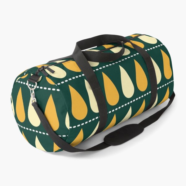 Item preview, Golden Autumn Raindrops Dark Green Geometric Pattern designed and sold by Kimos Creative Store.