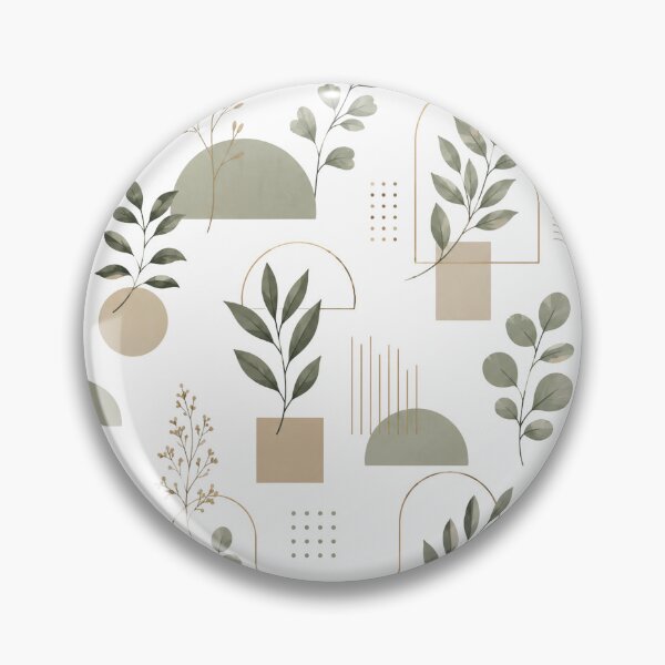 Item preview, Minimal Botanical Geometric Pattern | Sage Green Japandi Aesthetic Leaves | Scandinavian Modern Abstract Nature designed and sold by MUSA'S.