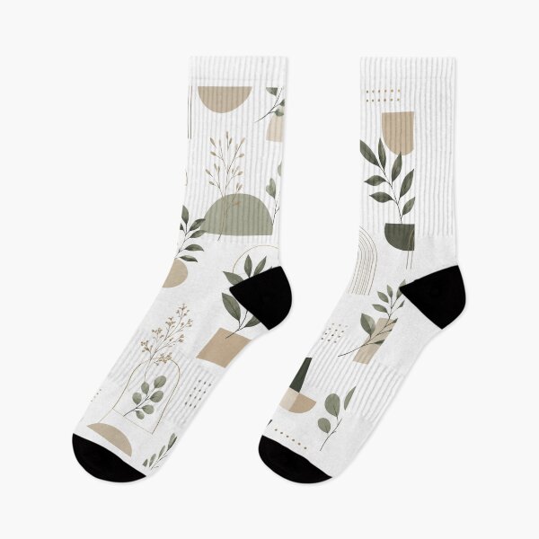 Item preview, Minimal Botanical Geometric Pattern | Sage Green Japandi Aesthetic Leaves | Scandinavian Modern Abstract Nature designed and sold by MUSA'S.