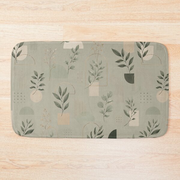 Item preview, Minimal Botanical Geometric Pattern | Sage Green Japandi Aesthetic Leaves | Scandinavian Modern Abstract Nature designed and sold by MUSA'S.