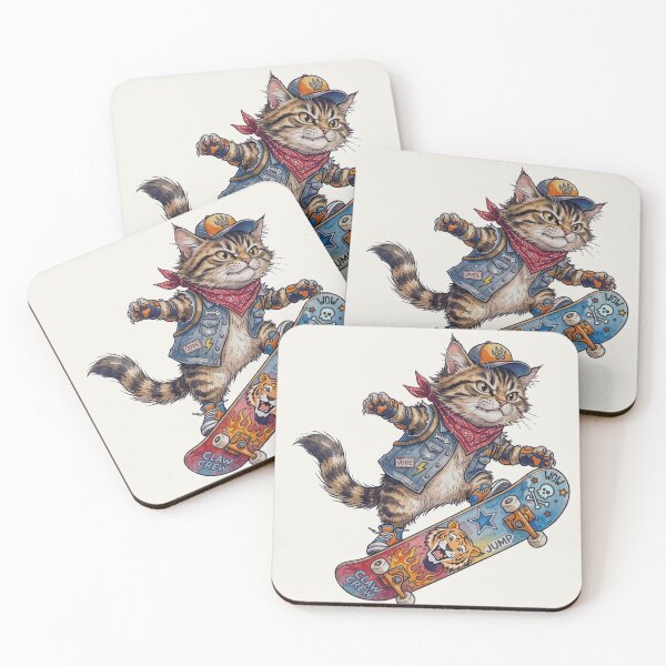 Item preview, 90s Retro Skater Cat Claw Crew Streetwear designed and sold by chriswo-design.