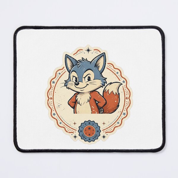 Item preview, Sneaky Fox Vintage Badge - Retro Cute Fox Emblem Distressed Cartoon designed and sold by Ala'Salem| Cute Characters, Real Moods.