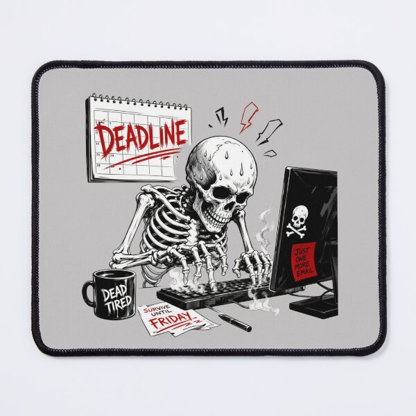Item preview, Skeleton Deadline Panic: Funny Halloween Office Meme & Corporate Stress Relief Tee designed and sold by Cherie-verse.
