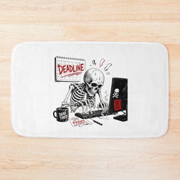 Item preview, Skeleton Deadline Panic: Funny Halloween Office Meme & Corporate Stress Relief Tee designed and sold by Cherie-verse.