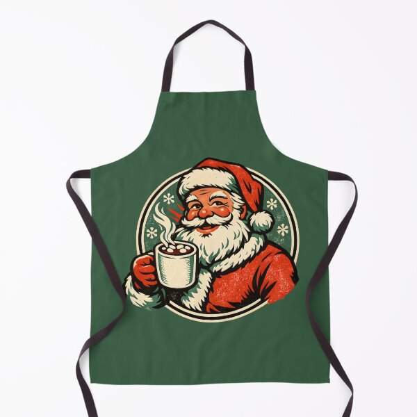 Item preview, Vintage Santa Hot Cocoa – Retro 1960s Christmas Badge Screen Print Holiday Gift designed and sold by Artycom.