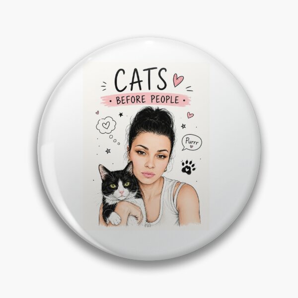 Item preview, Cats Before People – Funny Cat Lover Illustration designed and sold by Sztyep88.