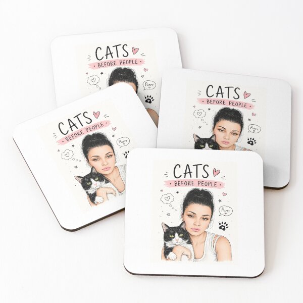 Item preview, Cats Before People – Funny Cat Lover Illustration designed and sold by Sztyep88.