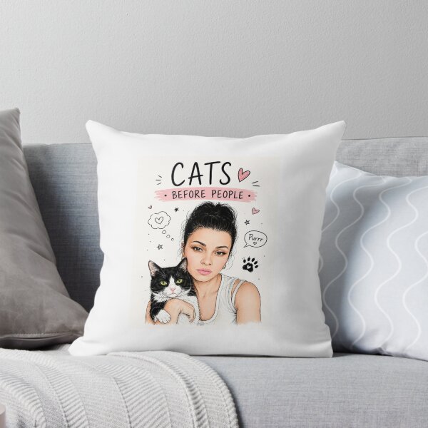 Item preview, Cats Before People – Funny Cat Lover Illustration designed and sold by Sztyep88.