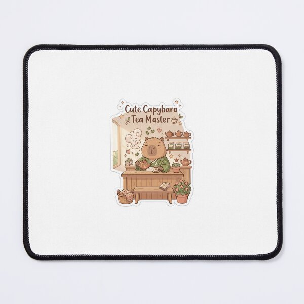 Item preview, Cute Capybara Tea Master Sticker | Tea Lover Gift | Kawaii Animal Design designed and sold by palette fox.