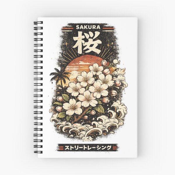 Item preview, Sakura Street Racing – Japanese Cherry Blossom Retro Art designed and sold by Happy Chaos Studio.