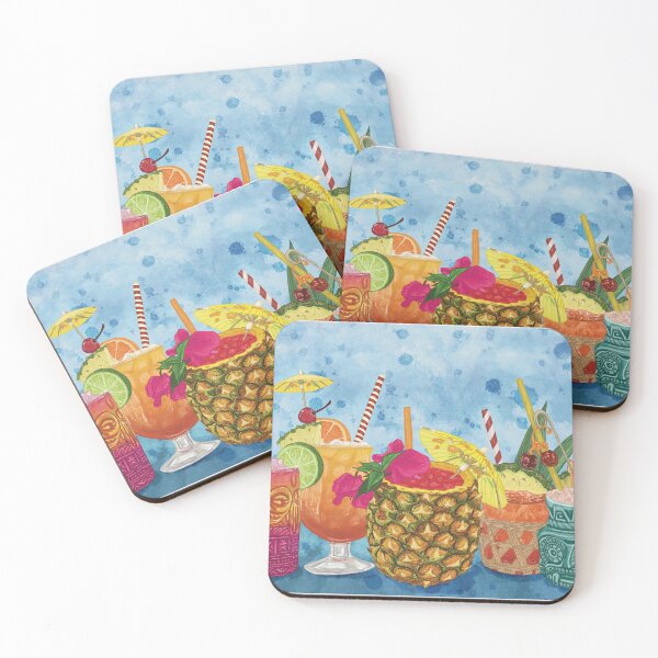Item preview, Tiki tropical summer birthday cocktails  designed and sold by SorceressApprentice.
