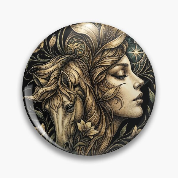Item preview, Art Nouveau Horse and Woman designed and sold by thirtyonestars.