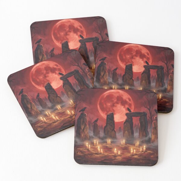 Item preview, Crimson Moon Stone Circle designed and sold by RedPeaStudio.