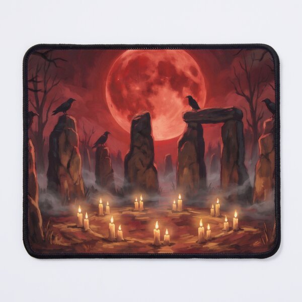 Item preview, Crimson Moon Stone Circle designed and sold by RedPeaStudio.