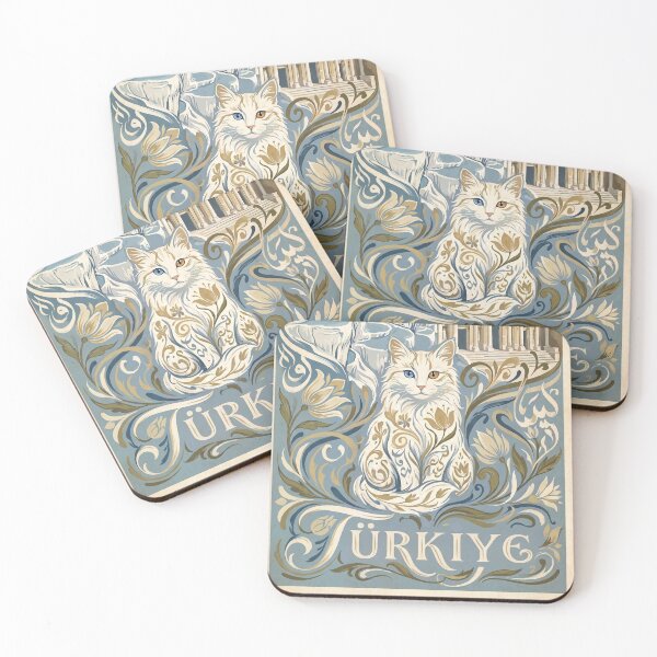Item preview, TÜRKIYE Vintage Travel Illustration - Floral Cat Sitting designed and sold by ZUMERI.