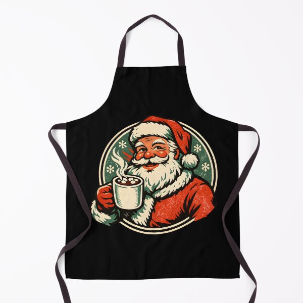 Item preview, Vintage Santa Hot Cocoa – Retro 1960s Christmas Badge Screen Print Holiday Gift designed and sold by Artycom.