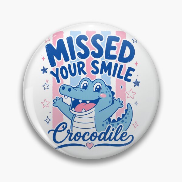 Item preview, Extrañaba tu sonrisa Cocodrilo Lindo dibujo animado retro Caimán Divertido Vintage designed and sold by will freed18.