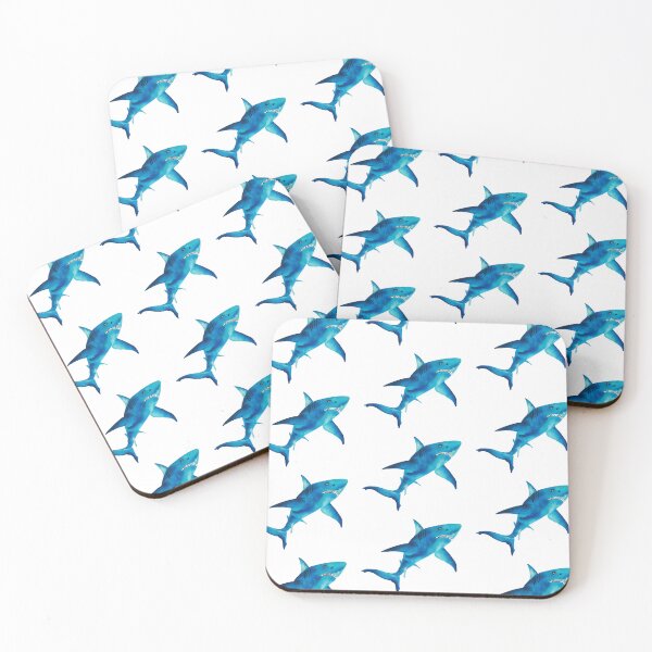 Item preview, Great White Shark Painting - Born To Hunt Ocean Art designed and sold by estudiopacifico.