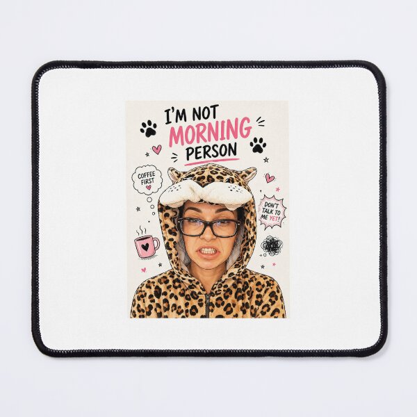 Item preview, I’m Not a Morning Person – Funny Coffee Lover Leopard Girl designed and sold by Sztyep88.