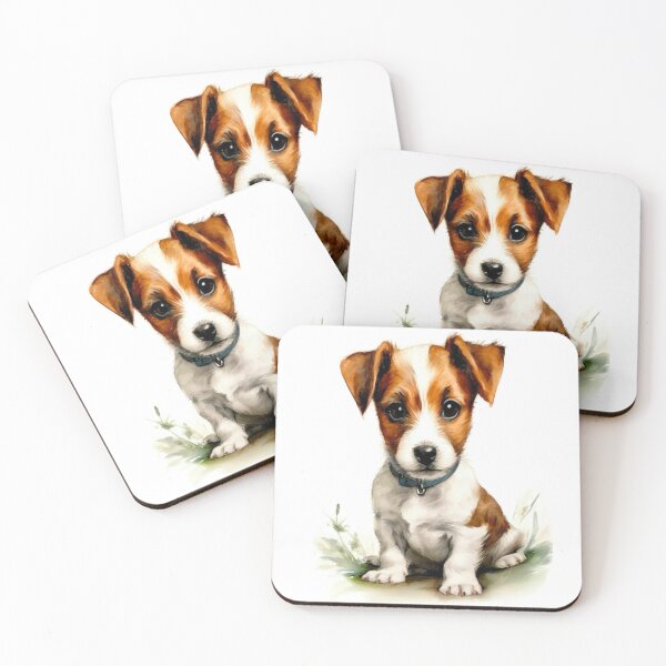 Item preview, Adorable cachorro de Jack Russell Terrier en acuarela designed and sold by iPrintPaws.