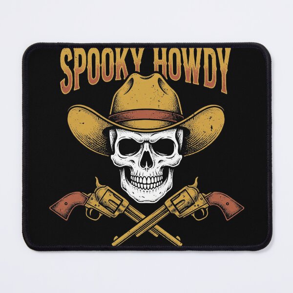 Item preview, Spooky Howdy Cowboy Skull Crossed Pistols Western Halloween designed and sold by TeNovaStudio.