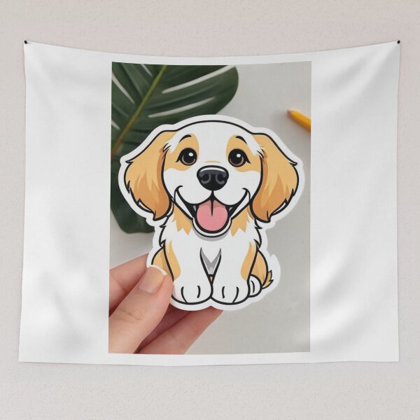 Item preview, Art - Puppy Illustration, Sleek and Colorful Cartoon Style designed and sold by World-Pets.