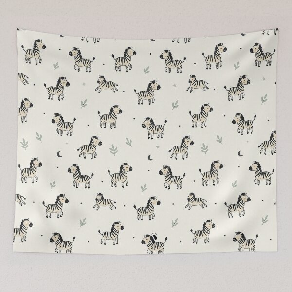 Item preview, Kawaii Zebra Seamless Pattern Design for Kids designed and sold by ashenlocs.