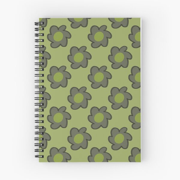 Item preview, Retro Olive Sage Floral Pattern - 70s Groovy Olive Flower Power designed and sold by CaramelCo.