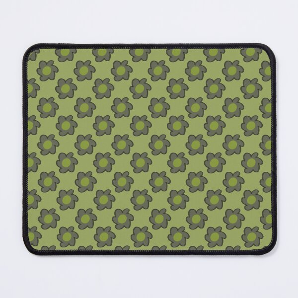 Item preview, Retro Olive Sage Floral Pattern - 70s Groovy Olive Flower Power designed and sold by CaramelCo.