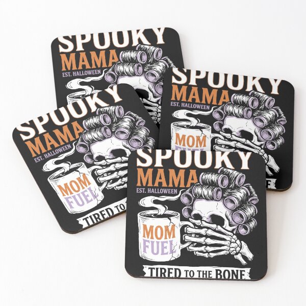 Item preview, Spooky Mama Tired To The Bone Skeleton Coffee Halloween designed and sold by TeNovaStudio ⭐⭐⭐⭐⭐.