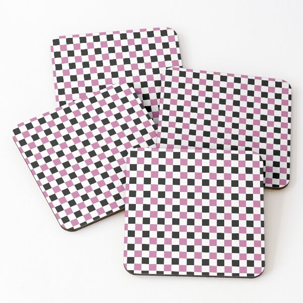 Item preview, Patrón a cuadros negros y rosas designed and sold by Daydreaming by Jenny.
