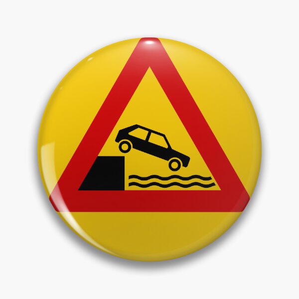 Item preview, Harbor Ahead Without Barriers (Bryggjusvæði) - Icelandic Road Signs designed and sold by Signs of Iceland.