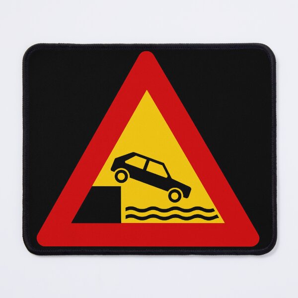 Item preview, Harbor Ahead Without Barriers (Bryggjusvæði) - Icelandic Road Signs designed and sold by Signs of Iceland.