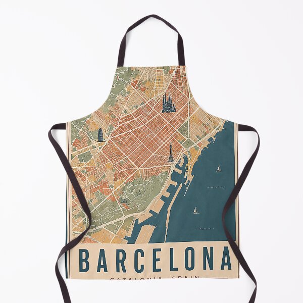 Item preview, Barcelona Minimalist City Map Print designed and sold by Furflix.