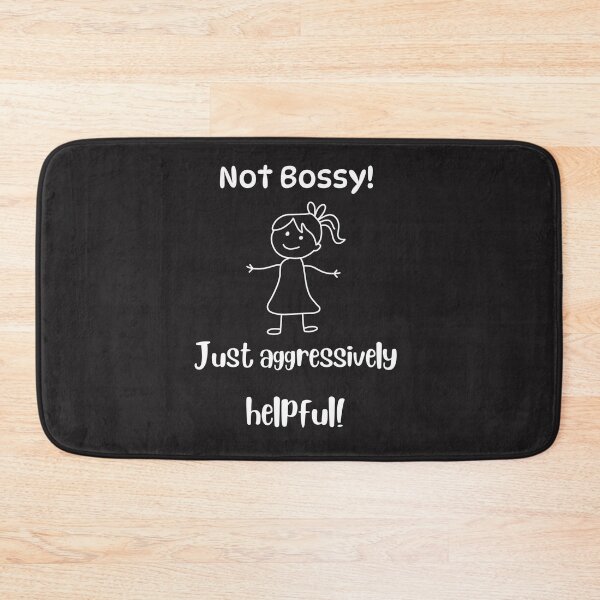 Item preview, “Not Bossy, Just Aggressively Helpful” Line‑Art Character Design designed and sold by TetelestaiWeave.