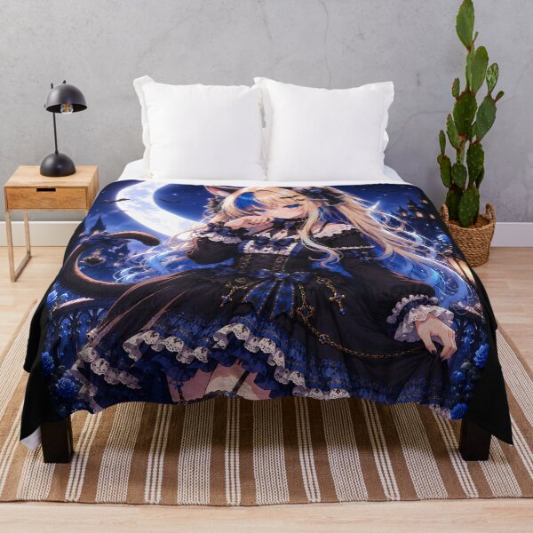 Item preview, Moonlit Neko – Blue Gothic Lolita designed and sold by Revyra Design .