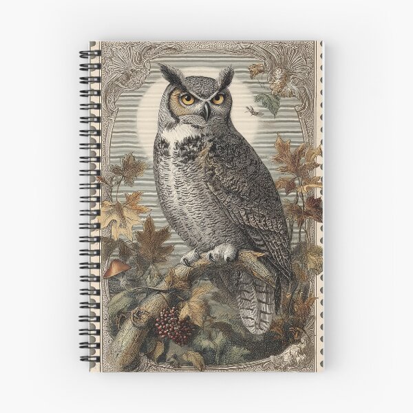 Item preview, Vintage Halloween Owl Postage Stamp designed and sold by kobsana.