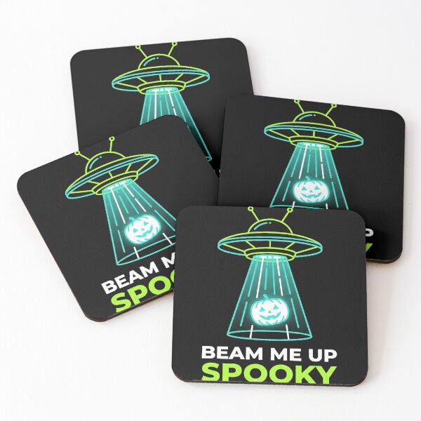 Item preview, Beam Me Up Spooky UFO Alien Pumpkin Halloween designed and sold by TeNovaStudio.