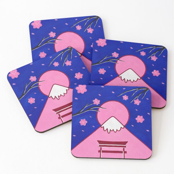 Item preview, Sakura Dreams | Acrylic Japanese Landscape Painting designed and sold by AnnekeJordaan.