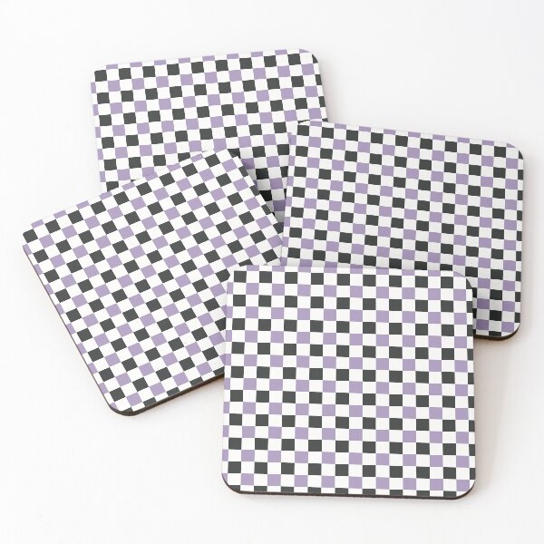 Item preview, Lilac and Black Checkered Pattern designed and sold by Daydreaming by Jenny.