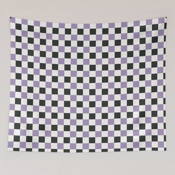 Item preview, Lilac and Black Checkered Pattern designed and sold by Daydreaming by Jenny.