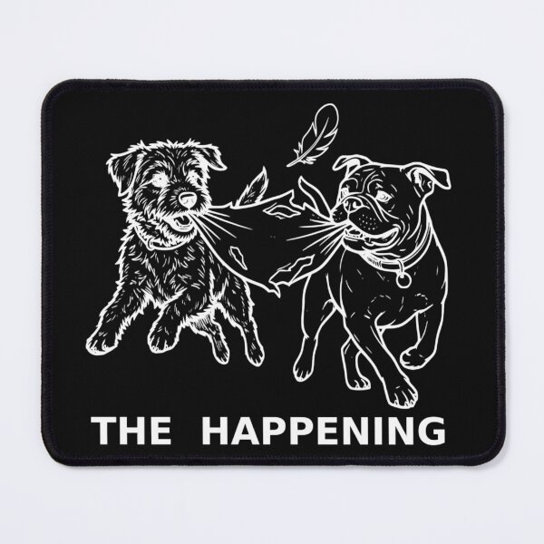 Item preview, The Happening Funny Dogs Tearing Pillow White Outline Art designed and sold by The Bold Line Studio.
