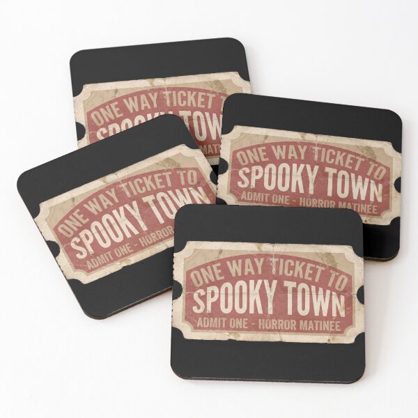 Item preview, One Way Ticket To Spooky Town Horror Matinee Halloween designed and sold by TeNovaStudio.