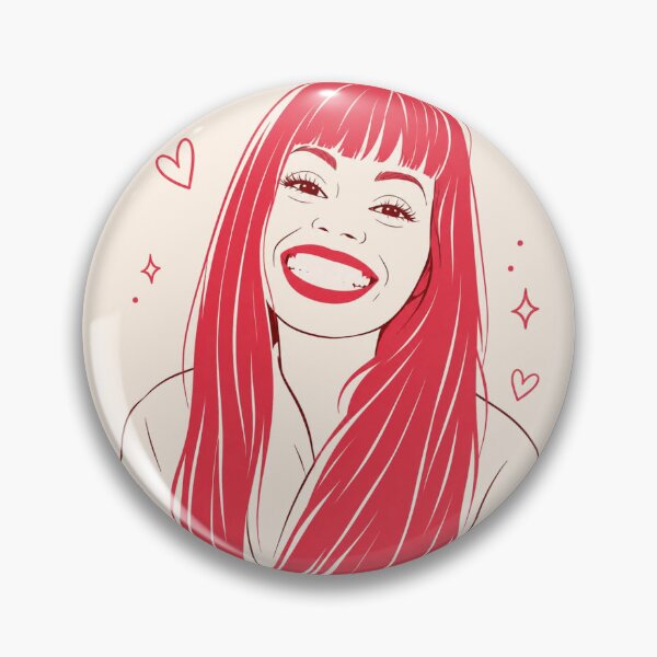 Item preview, Red Hair, Big Smile – Minimalist Girl Line Art designed and sold by Sztyep88.