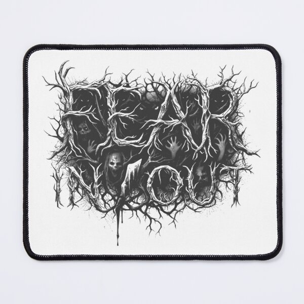 Item preview, Fear In Out Horror Gothic Typography Black and White Art Design designed and sold by ASN STUDIO.