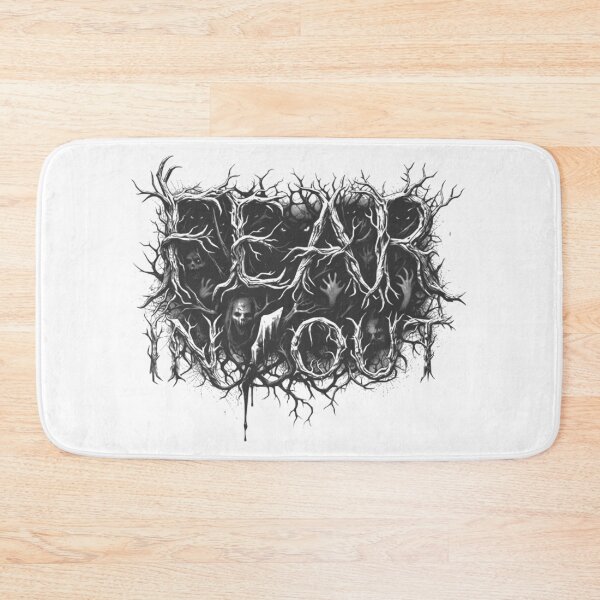 Item preview, Fear In Out Horror Gothic Typography Black and White Art Design designed and sold by ASN STUDIO.