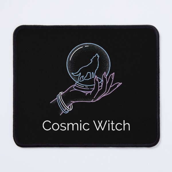 Item preview, Cosmic Witch Wolf Crystal Ball Celestial Halloween designed and sold by TeNovaStudio.