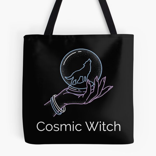 Item preview, Cosmic Witch Wolf Crystal Ball Celestial Halloween designed and sold by TeNovaStudio.