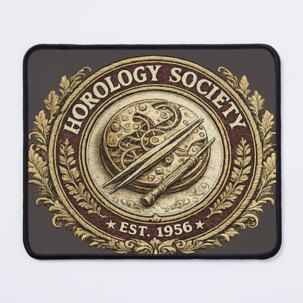 Item preview, Horology Society Est. 1956 – Vintage Watchmaker Heritage Badge designed and sold by Golden Era Studio.