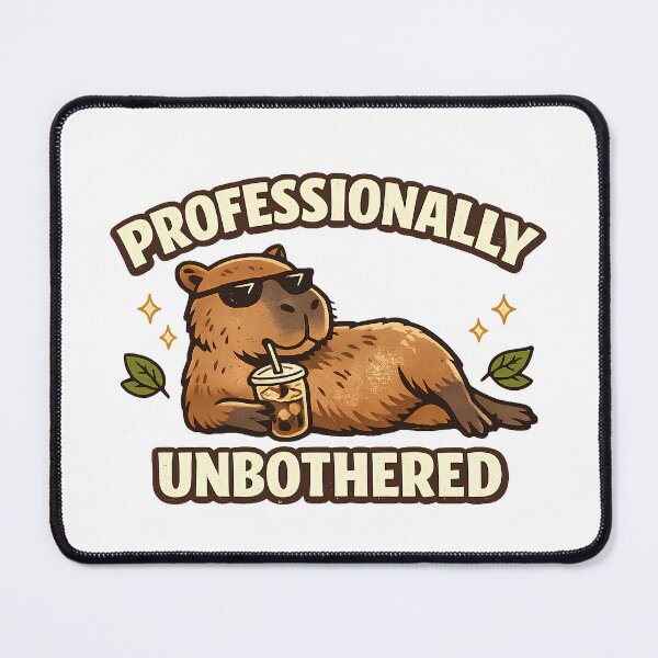 Item preview, Professionally Unbothered – Funny Chill Capybara Design designed and sold by Best and Cool.